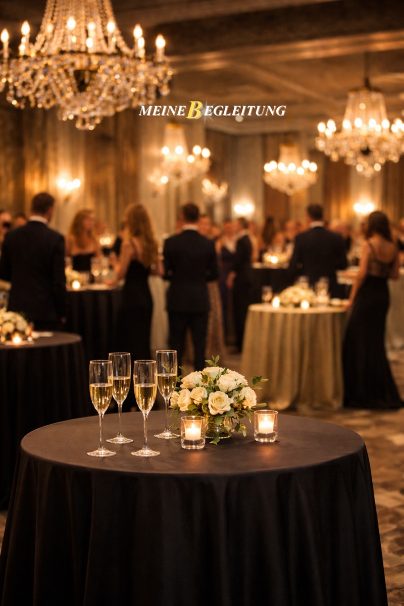 Elegantes Gala Event mit Gästen und Champagner